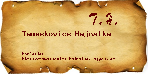 Tamaskovics Hajnalka névjegykártya