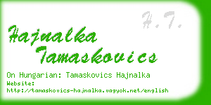 hajnalka tamaskovics business card